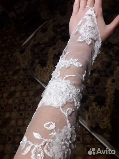 Перчатки свадебные