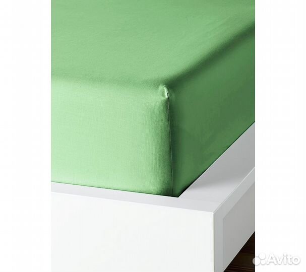 Простынь GoodNight Сатин 160х200х20 Светло-зеленый