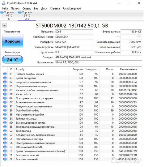 Жёсткие диски для пк на 500 гб