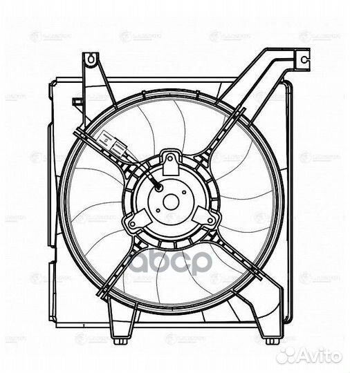 Вентилятор радиатора hyundai elantra (XD) (00) (с