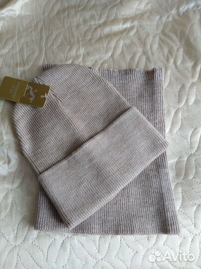 Комплект шапка и снуд женский