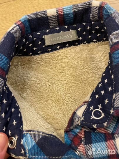 Утепленная рубашка в клетку 42-44