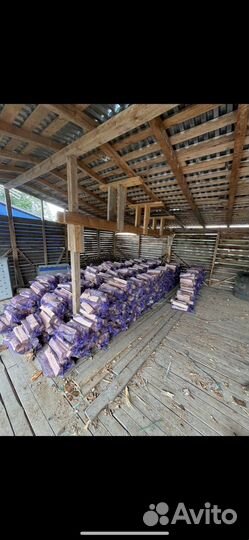 Дрова сухие в сетках