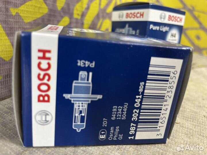 Лампа галогеновая H4 Bosch Pure Light 60/55 W