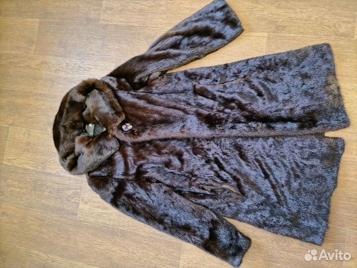 Шуба норковая 42 44 бу коричневая