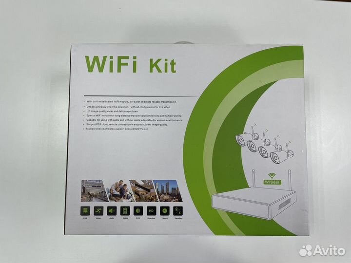 Видеонаблюдение 4 камеры ip wi-fi 5мп Комплект вид