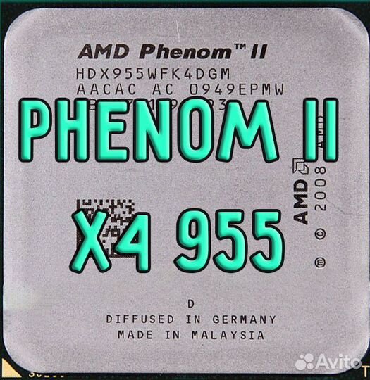 Процессор AMD Phenom II X4 955 / Сокет AM3, AM2+
