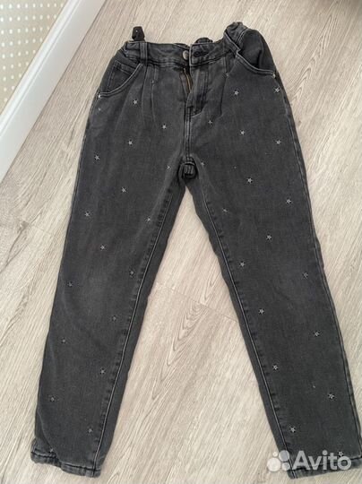 Джинсы утепленные для девочки 140