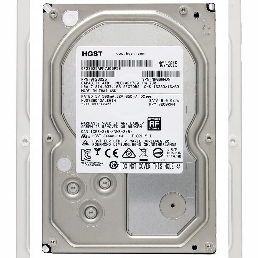 [HUS726040ALE614] Жесткий Диск Hitachi 4tb Sata3 Hus726040ale614