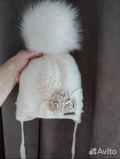 Шапка, варежки, краги на 2-4г