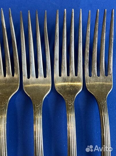 Мельхиоровые вилки СССР троянда
