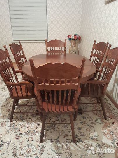 Стол обеденный со стульями бу