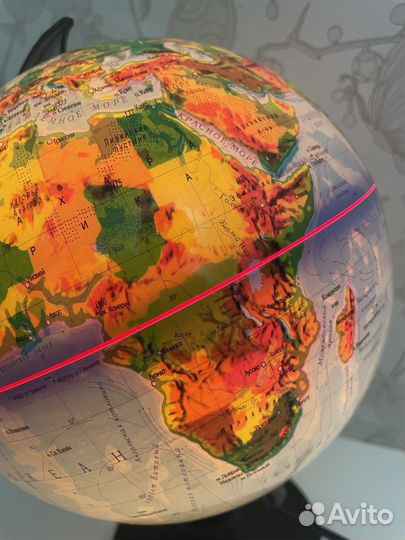 Глобус с подсветкой физический