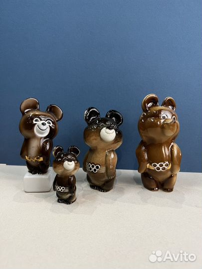 Олимпийский мишка фарфор статуэтка
