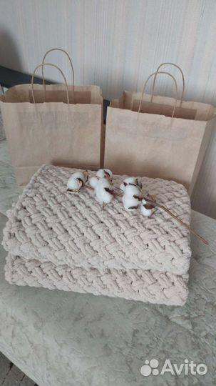 Плед детский вязаный