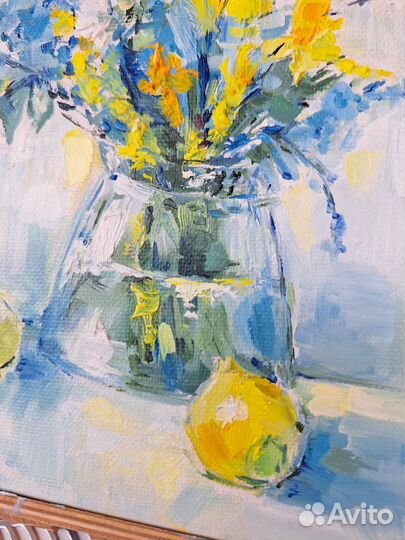 Картина маслом на холсте цветы