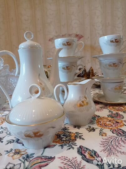 Кофейный сервиз гдр, ильменау, начало 80 гг