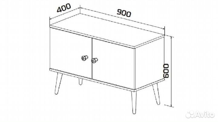 Тумба тв 1 Art design Flora 90см