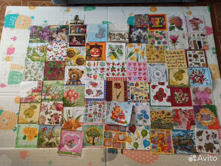 Салфетки для декупажа. 92 шт. Цена за все