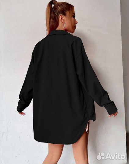 Рубашка женская черная 42 44 46 48