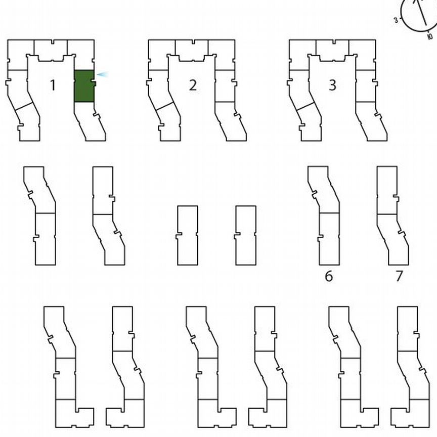 1-к. квартира, 43 м², 1/3 эт.