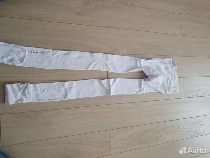 Колготки белые со стразами для девочки