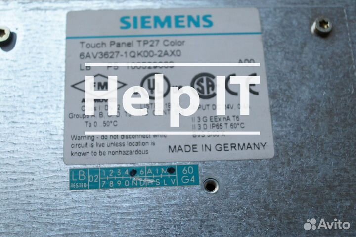 Панель оператора Siemens 6AV3627-1QK00-2AX0