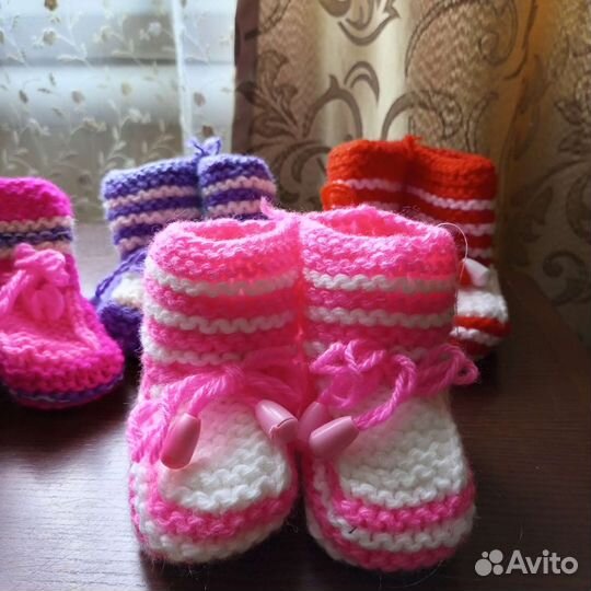 Пинетки детские вязаные
