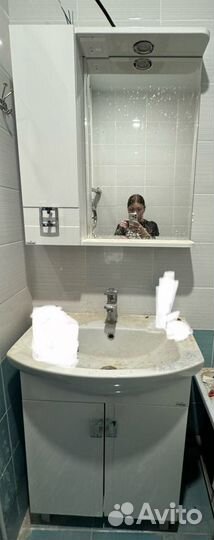Тумба для ванной + зеркало