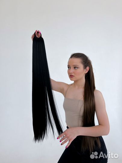 Хвост волосы на резинке, шиньоны на резинке