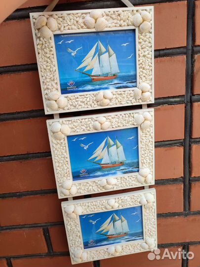 Рамка для фотографий с ракушками