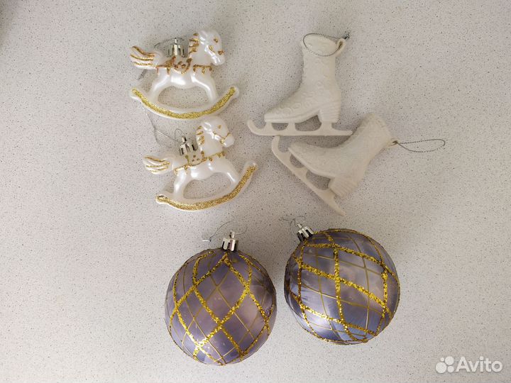 Ёлочные игрушки пластиковые Лот