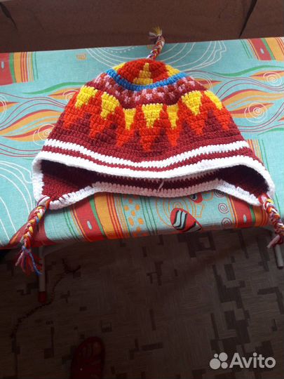 Вязаные банные шапки