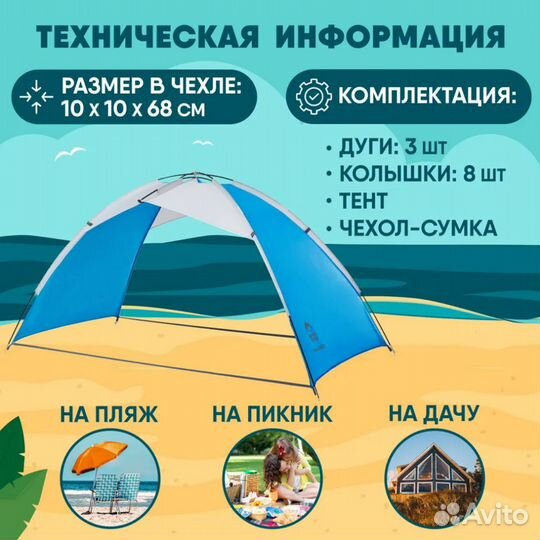 Тент пляжный / палатка от солнца Jungle Camp Palm