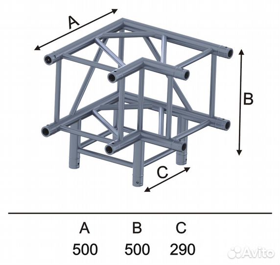 Угловой модуль Involight ISX29-C08