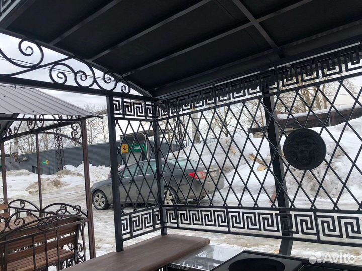 Мангал с крышей