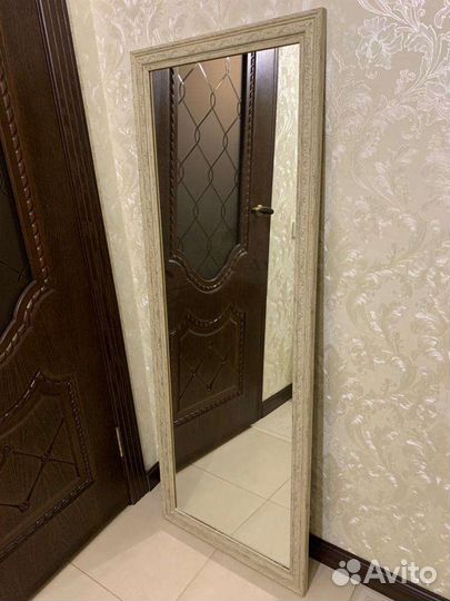 Большое настенное Зеркало под старину, слоновая ко