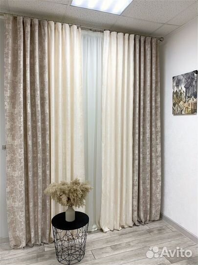 Шторы мрамор двухцветные 2 размера