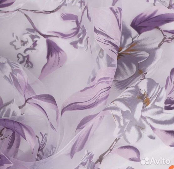 Тюль фиолетовая