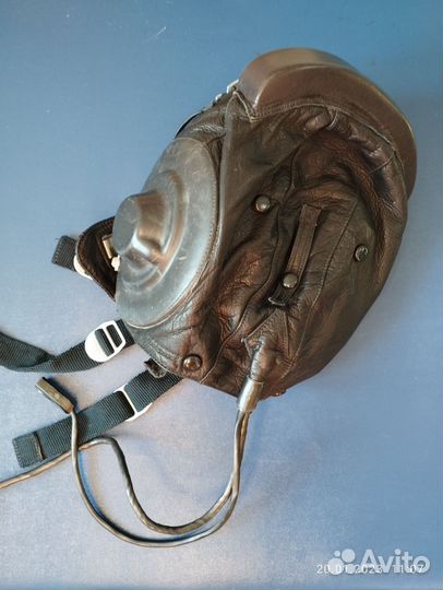 Шлем лётный, кожаный, новый