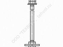 М24x1500 Болт фундаментный тип 2.1 с анкерной плит