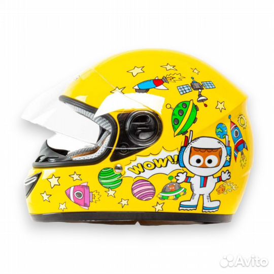 Мотошлем открытый 3/4 BYB детский для мотоцикла
