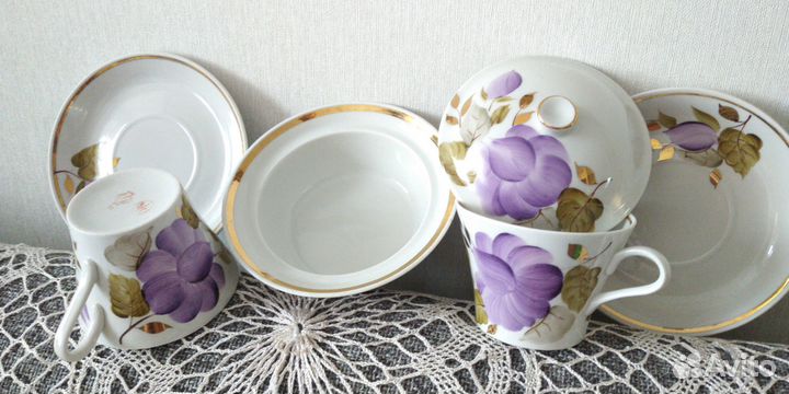 Чашки чайные,кофейные с блюдцем Разные и из СССР