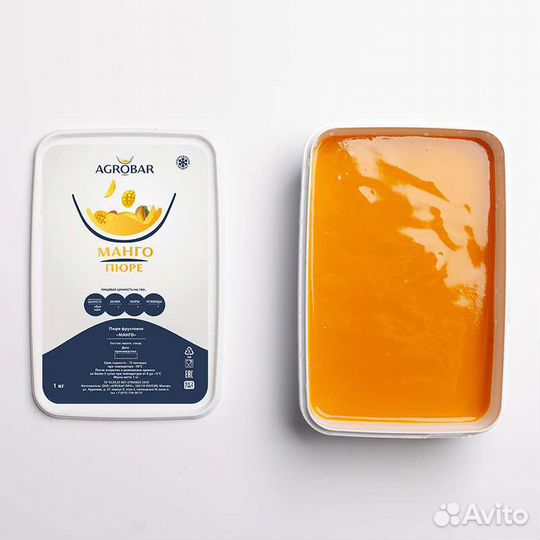 Замороженное пюре Манго 1кг Агробар