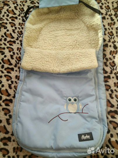 Конверт зимний на выписку на овчине