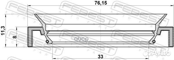 Сальник привода (35X76X8X11,3) 95HAY-35760813R
