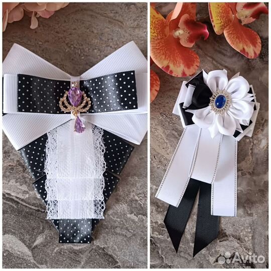 Школьные бантики,на 1 сентября,галстук,набор