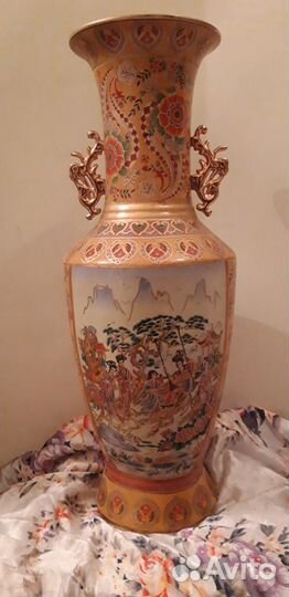 Китайская ваза, ручной работы, золото