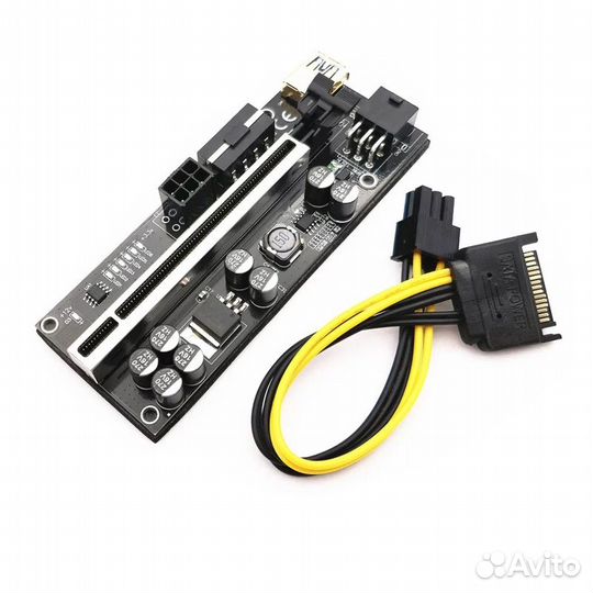 Райзер PCI-E VER 010S Plus 2x6 Pin, Molex Новые