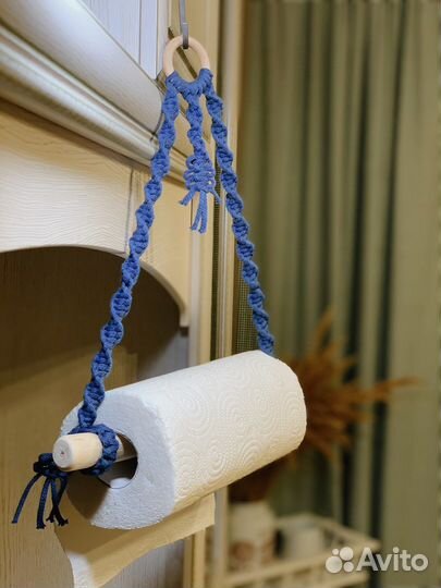 Макраме держатель для бумажных полотенец